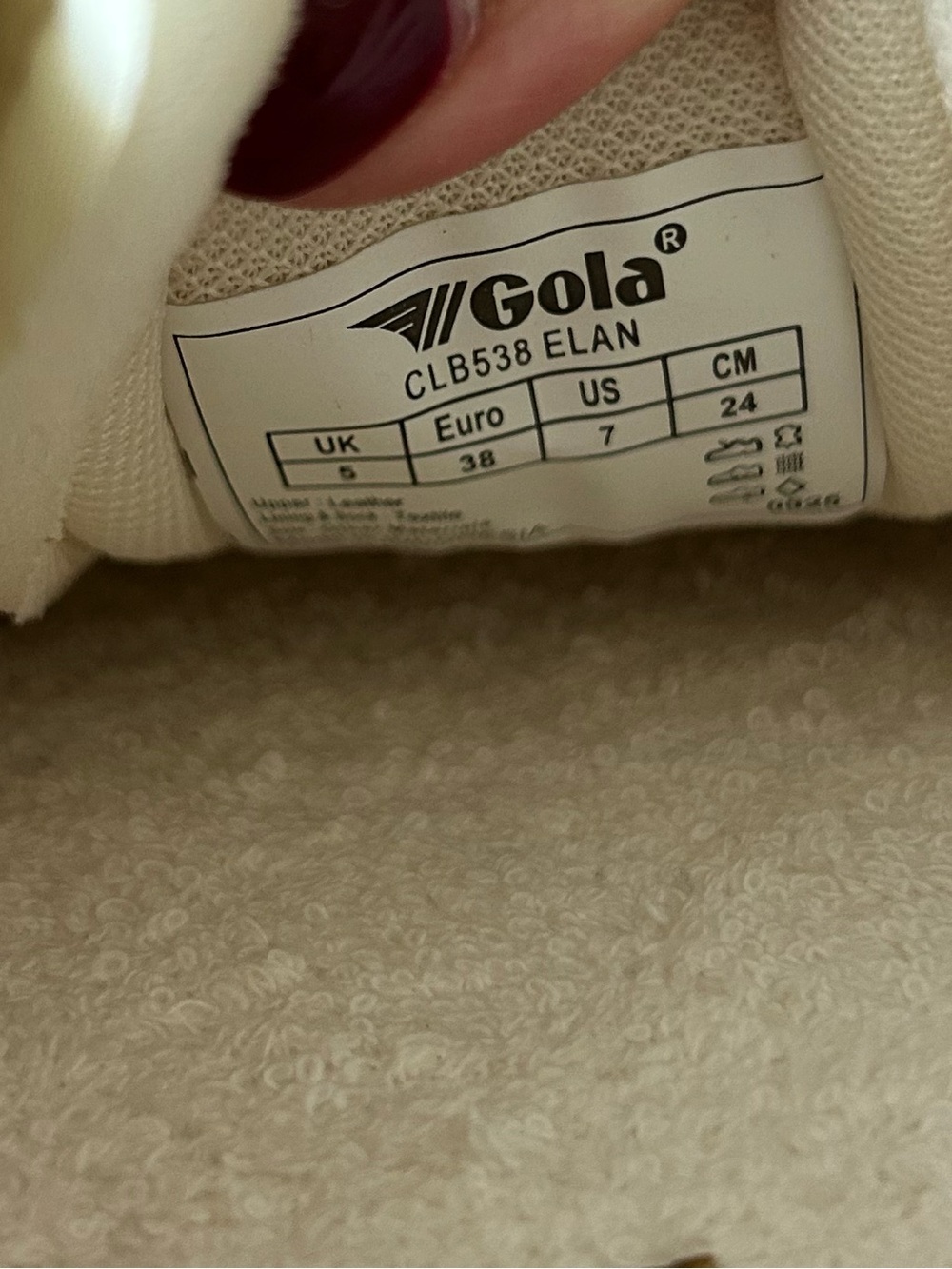 New Gola Elan Sneakers Bone Caramel Terracotta - Picture 6 of 6